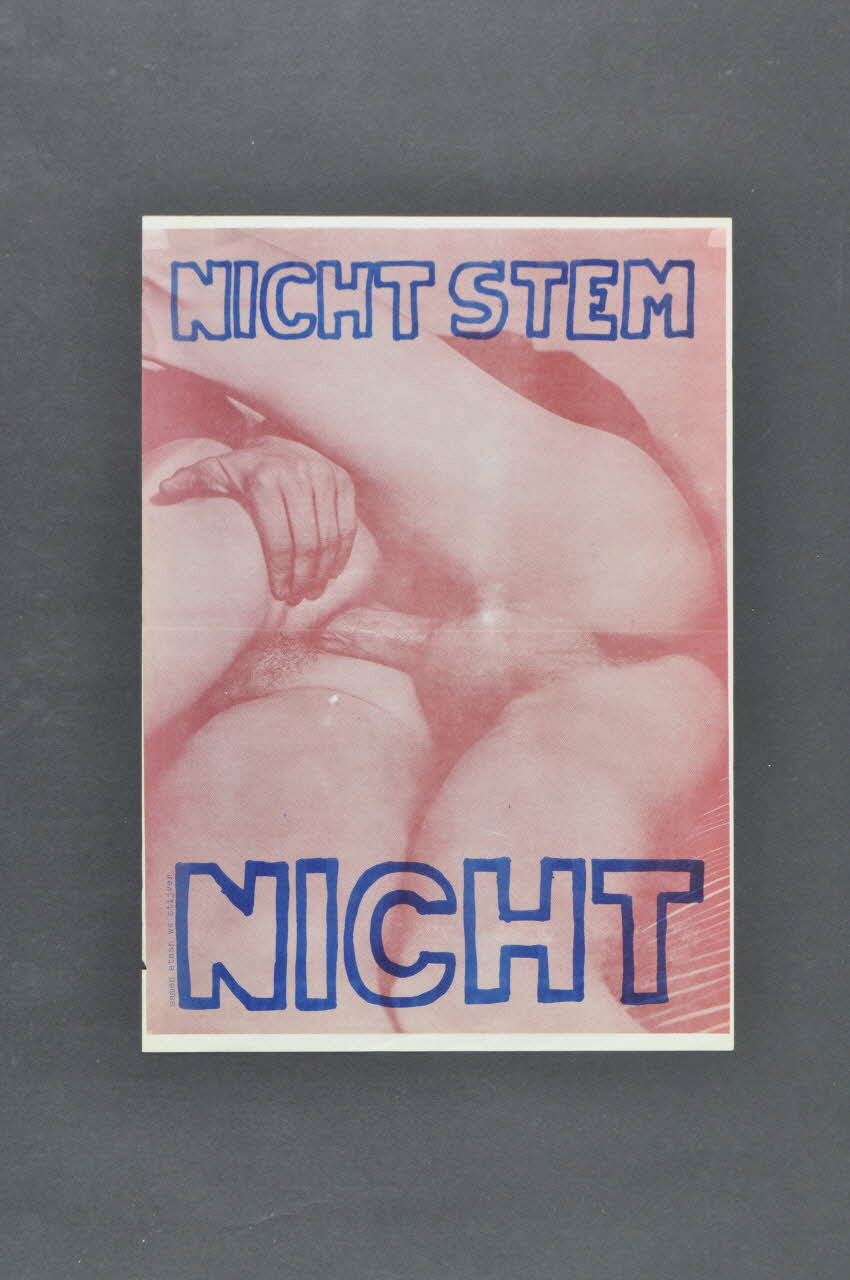 affiche "Nicht stem / Nicht"  (?) (Sans capote ?? / Non) 2005.47.172 Photo Mucem