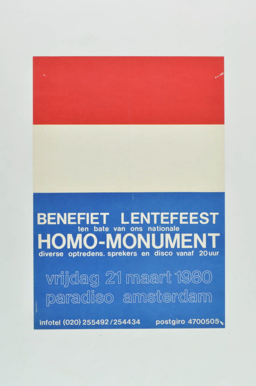 affiche "Homo-monument" Pays-Bas 1980 2005.47.174 Photo Mucem