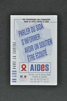 Aides Le Mans Dépliant "Parler du sida, s'informer, avoir un soutien, être écouté" France 2004 2004.242.14  Photo Mucem