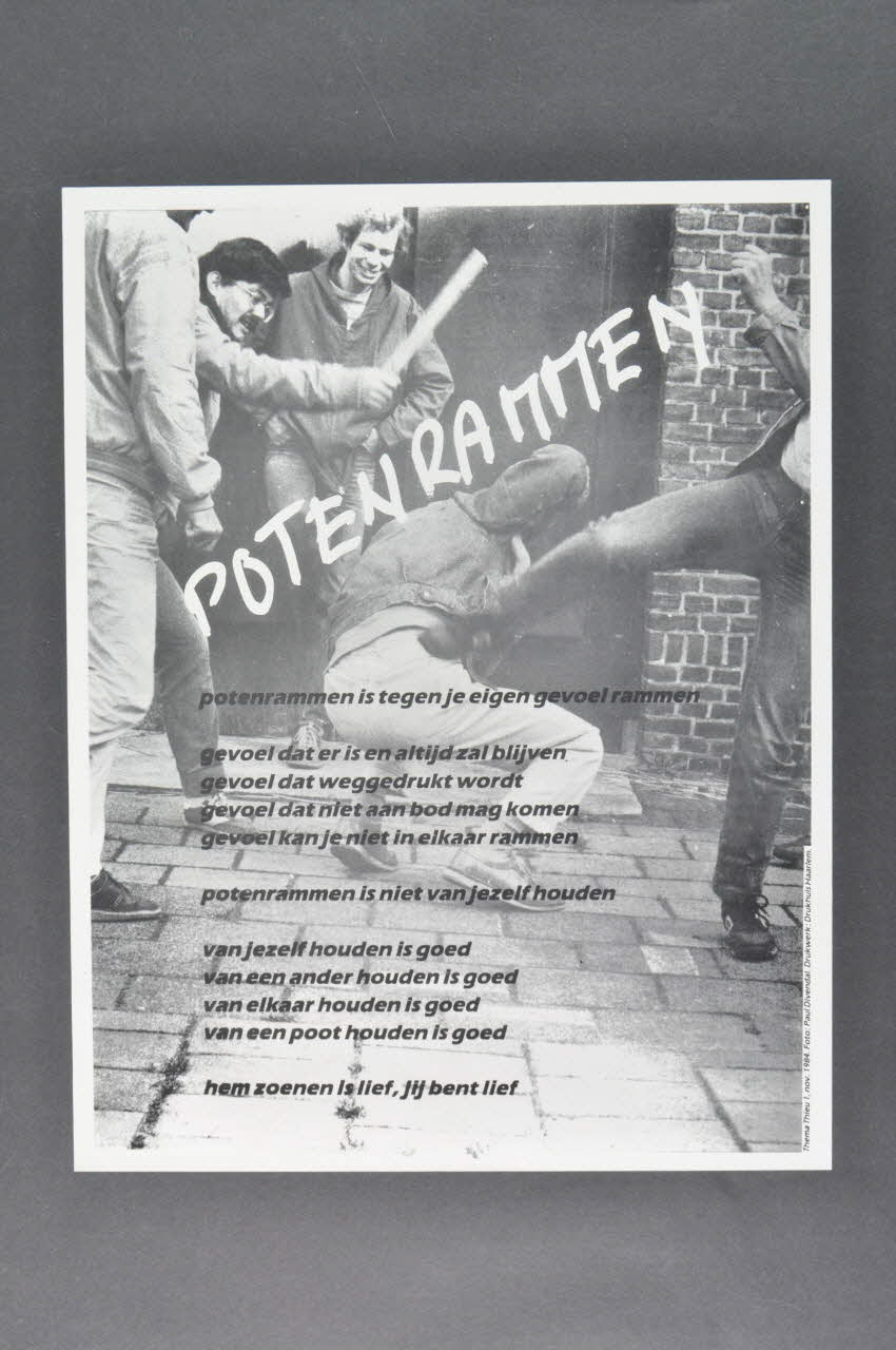 Drughuis Harlem affiche "Potenrammen" (traduire) Pays-Bas 1984 2005.47.175 Photo Mucem