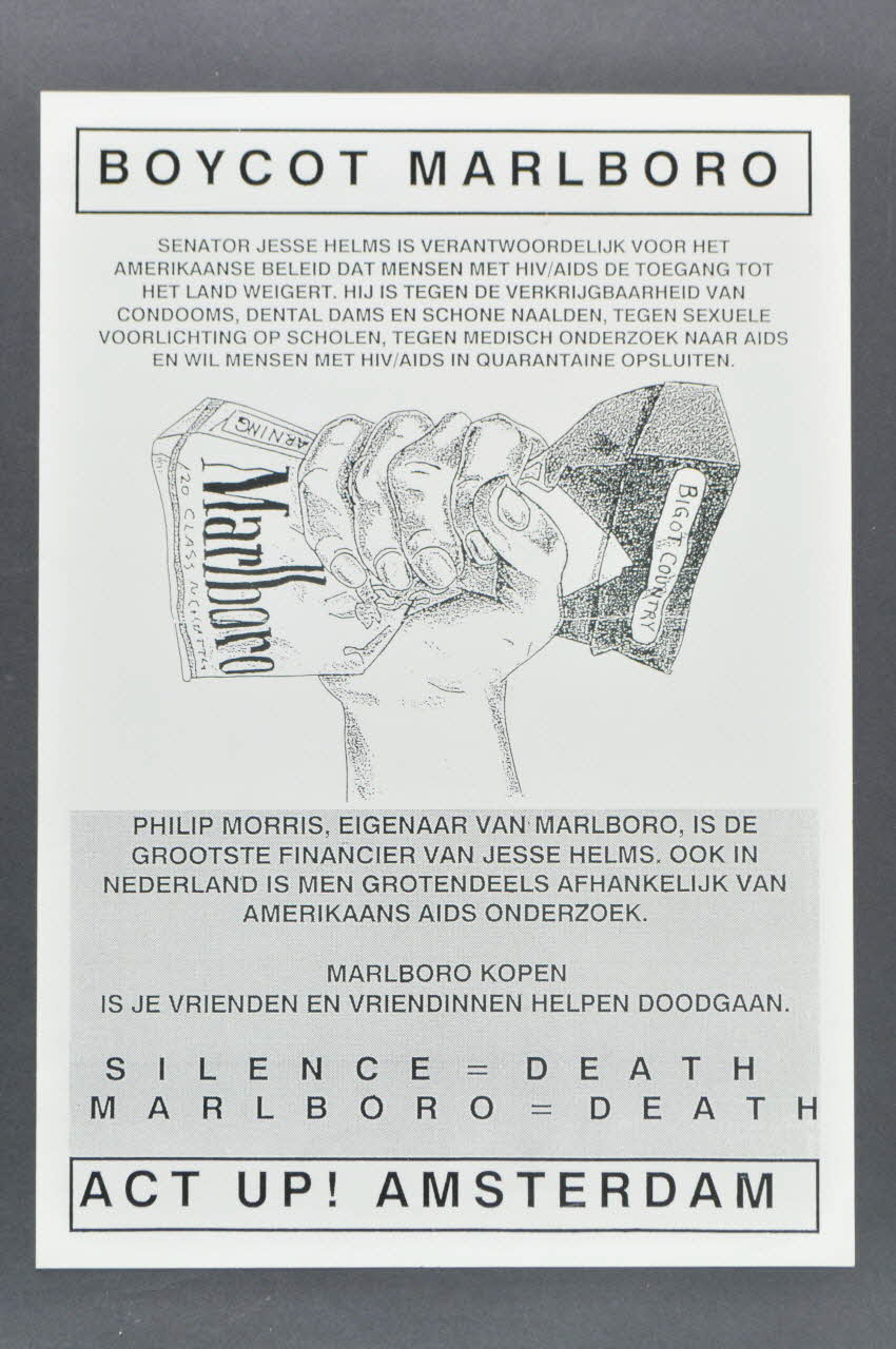 affiche "Boycot Malboro" 2005.47.176 Photo Mucem