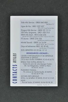 Aides Le Mans Dépliant "Parler du sida, s'informer, avoir un soutien, être écouté" France 2004 2004.242.14  Photo Mucem