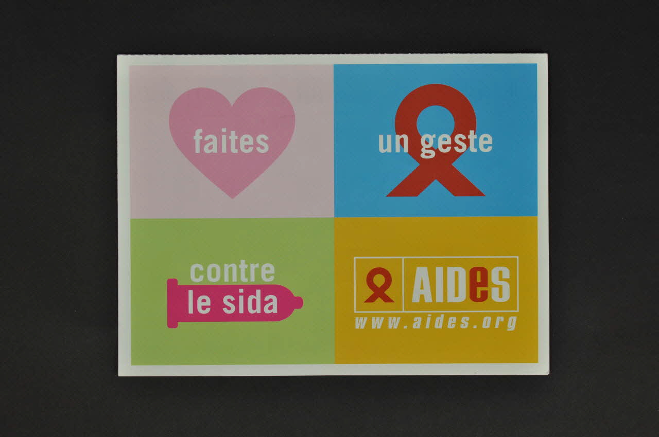 AIDES Dépliant AIDES Les mots fléchés de la prévention Pays de la Loire, France 2004 2004.242.15 Photo Mucem