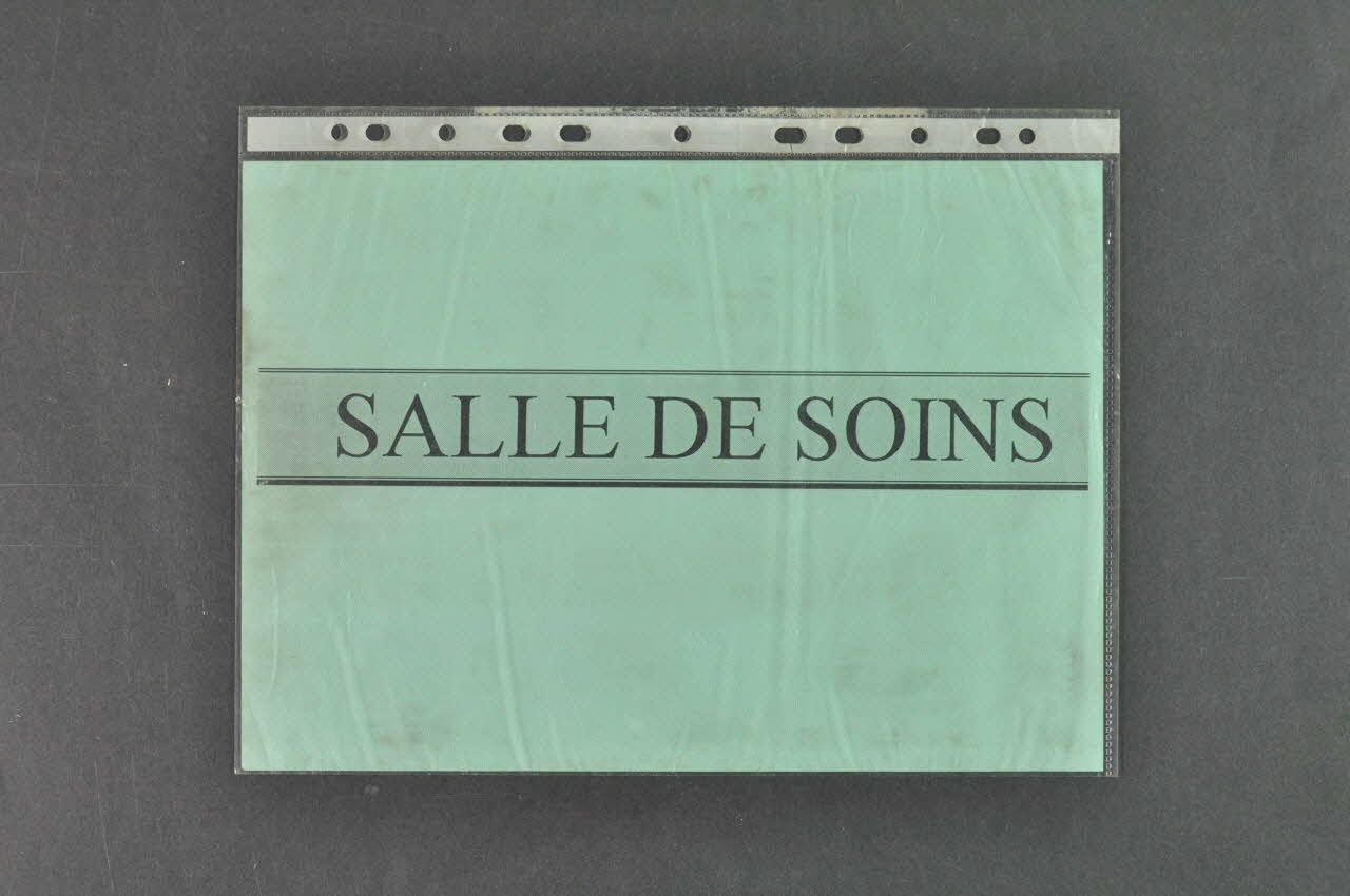 Maison D'arrêt D'avignon affichette "Salle de soins" Provence-Alpes-Côte d'Azur, France 2003 2003.37.8.1-2 Photo Mucem