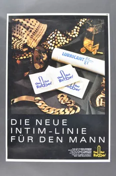 affiche "Die neue intim-linie für den mann" (La nouelle ligne intime pour l'homme) 2005.47.193  Photo Mucem