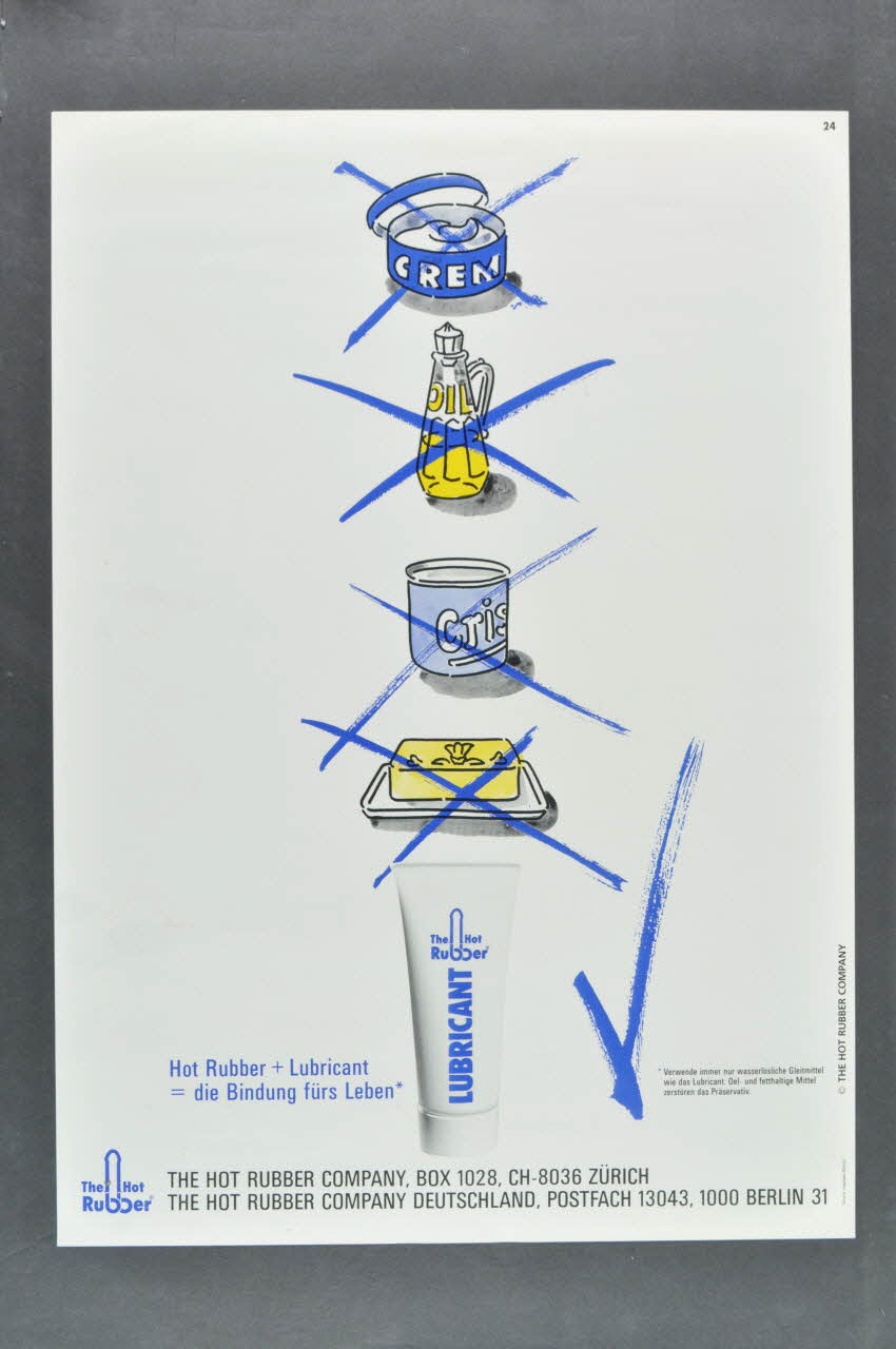 affiche "Hot rubber + Lubricant = die Bindung fürs Leben" 2005.47.195 Photo Mucem
