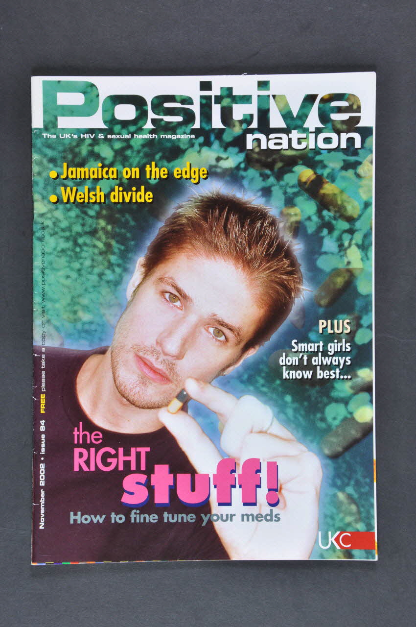 UK Coalition Of People Living With Hiv/Aids revue Positive nation, novembre 2002, n° 84 Grande Bretagne 2002/11 2003.40.10 Photo Mucem