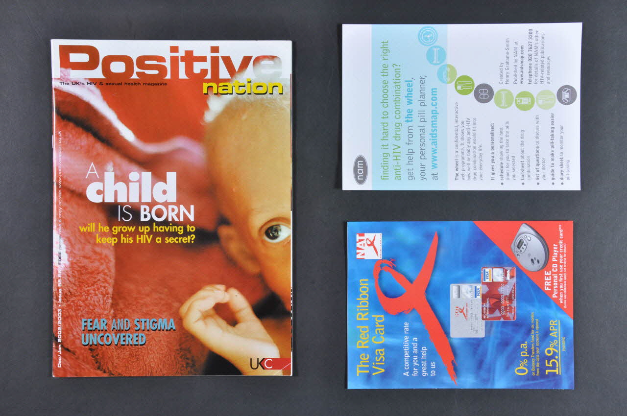 UK Coalition Of People Living With Hiv/Aids Dépliant Positive nation, déc/janv 2002/2003, n°85-86 Grande Bretagne 2003 2003.40.11.1-3 Photo Mucem
