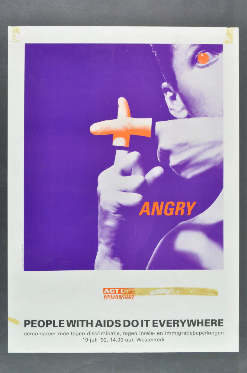 Act Up-Paris affiche "Angry" (En colère) Pays-Bas 1992/7/19 2005.47.211 Photo Mucem