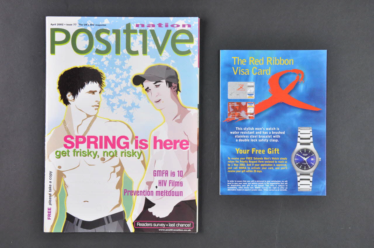 UK Coalition Of People Living With Hiv/Aids revue "Spring is here : get frisky, not risky" (Le printemps est là. Soyez frais, non à risque) Grande Bretagne 2002/4 2003.40.4.1-2 Photo Mucem