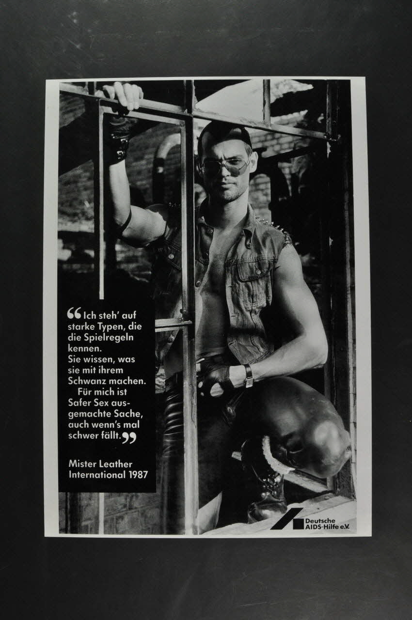 Deutsche Aids-Hilfe affiche Affiche" Mister Leather International 1987" (Monsieur Cuir International 1987) Allemagne 1987 2005.47.218 Photo Mucem
