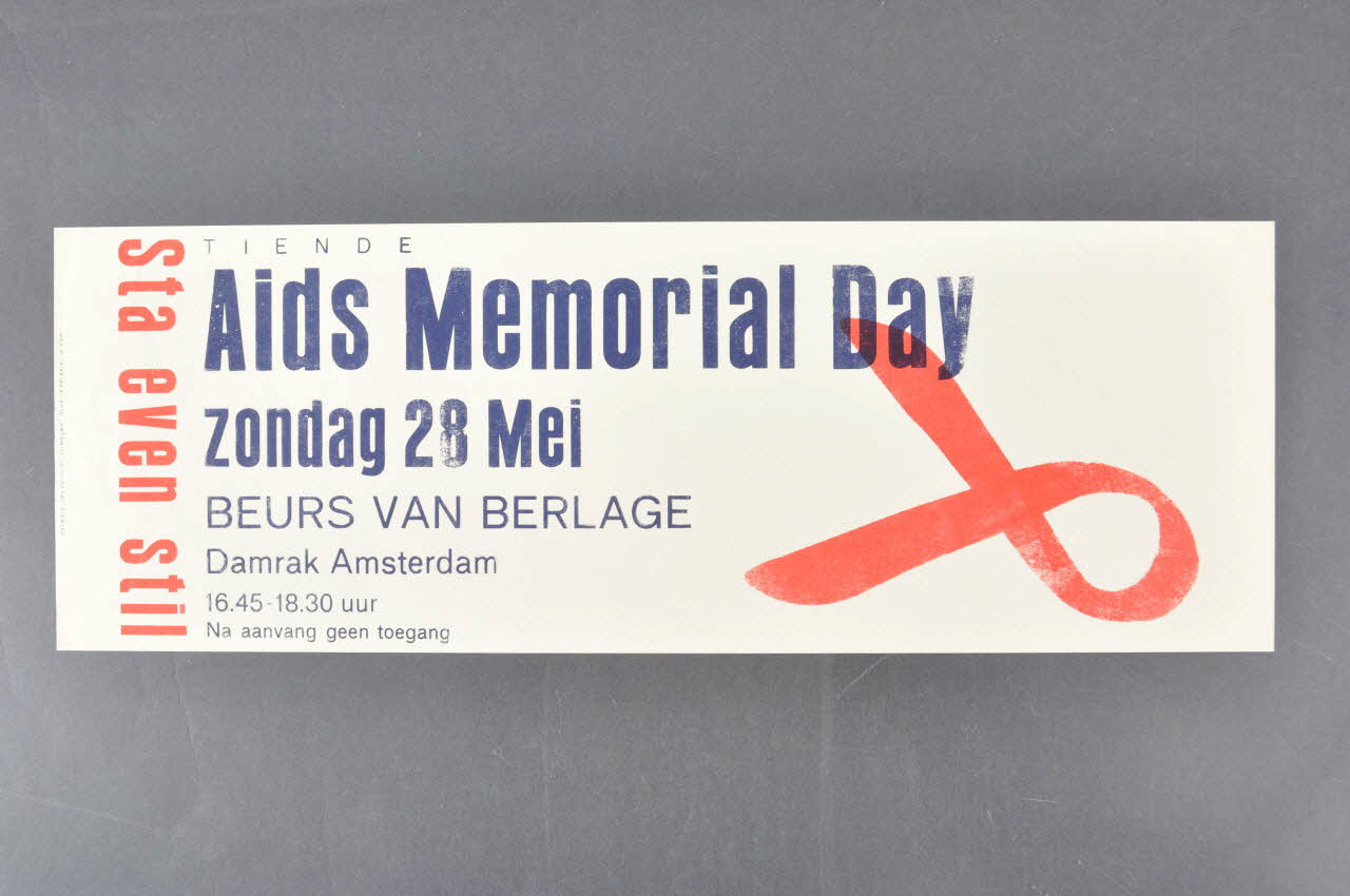 affichette " AIDS memorial Day. Zondag 28 Mei" 2005.47.222 Photo Mucem