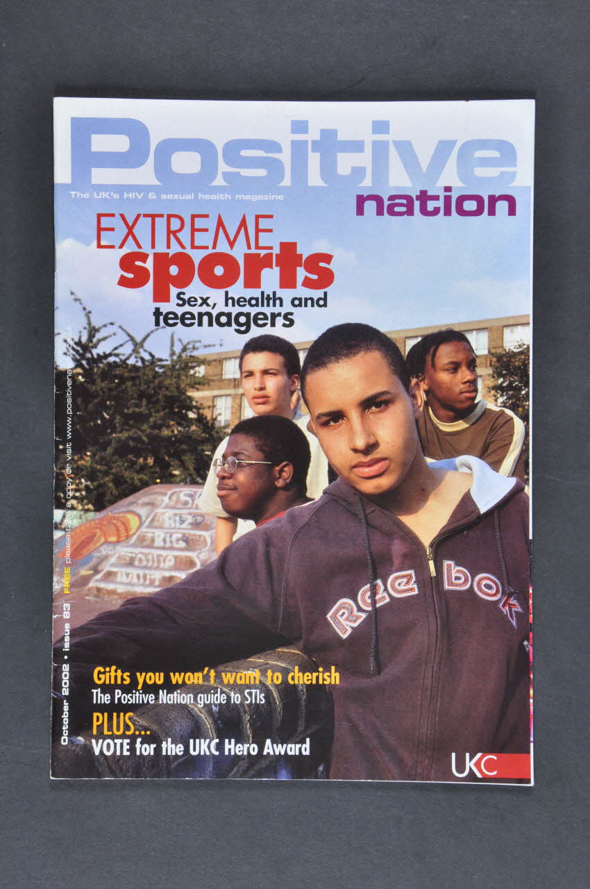 UK Coalition Of People Living With Hiv/Aids revue Positive nation, octobre 2002, n° 83 Grande Bretagne 2002/10 2003.40.9 Photo Mucem