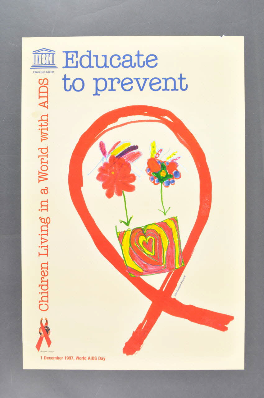 Unesco affiche "Educate to prevent" (Eduquer pour prévenir) International 1997 2005.47.240 Photo Mucem