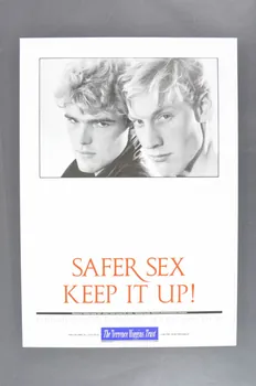 Terrence Higgins Trust affiche "Safer sex Keep it up !" (Safer sex. Maintiens le) Grande Bretagne 1988 2005.47.251  Photo Mucem