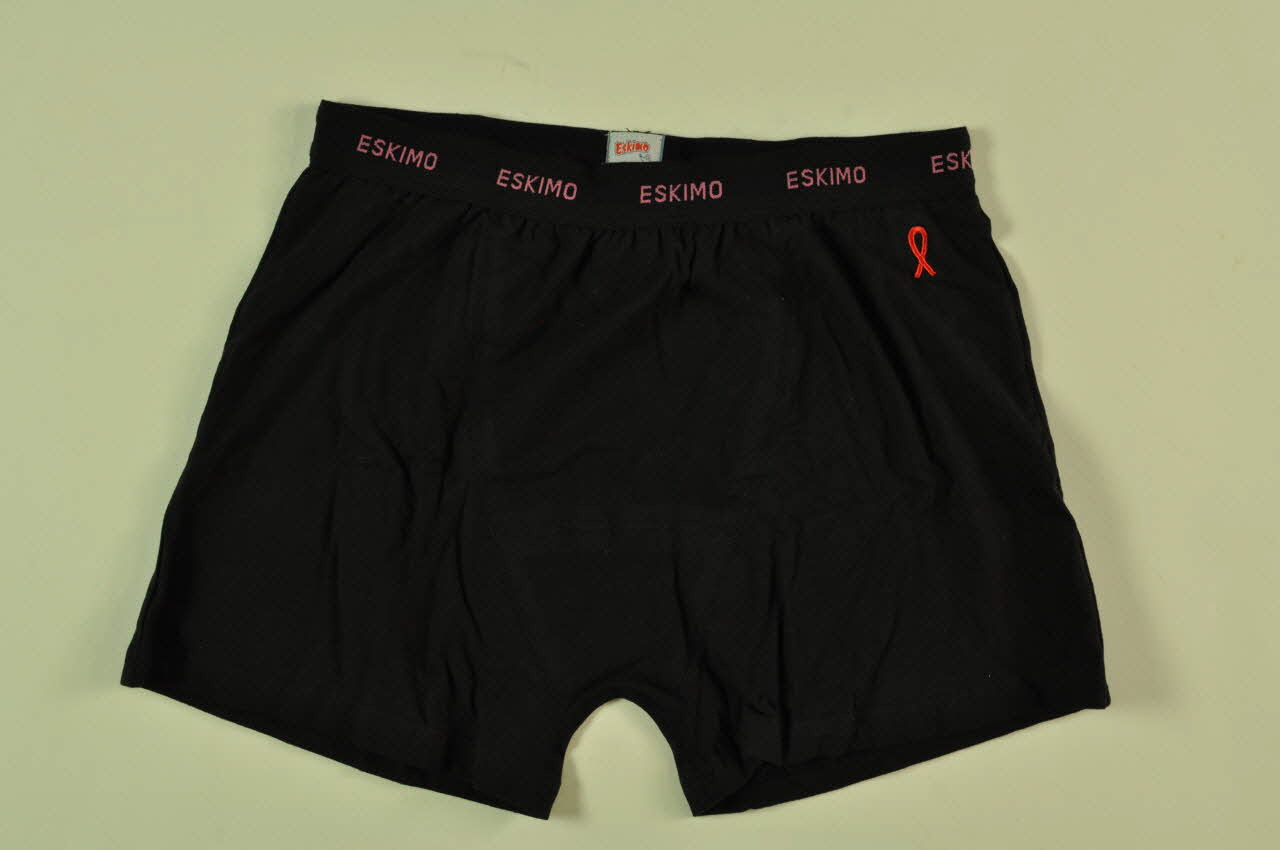 Plateforme Prévention Sida caleçon d'homme "On s'est déjà rencontré quelque part ?" Belgique 2004 2004.249.1.1 Photo Mucem