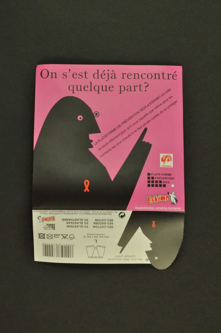 Plateforme Prévention Sida pochette "On s'est déjà rencontré quelque part ?" Belgique 2004 2004.249.1.2 Photo Mucem