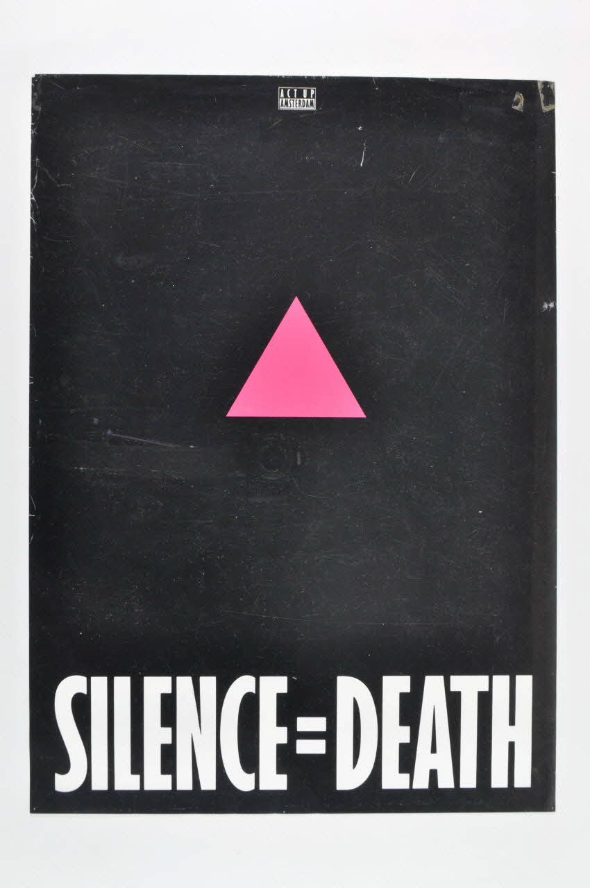 affiche "Silence = Death"(Silence = Mort) 2005.47.254 Photo Mucem