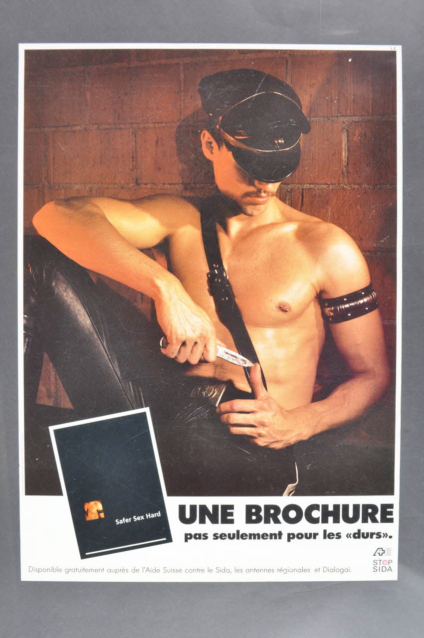 affiche " Safer sex hard. Une brochure pas seulement pour les "durs" 2005.47.259 Photo Mucem