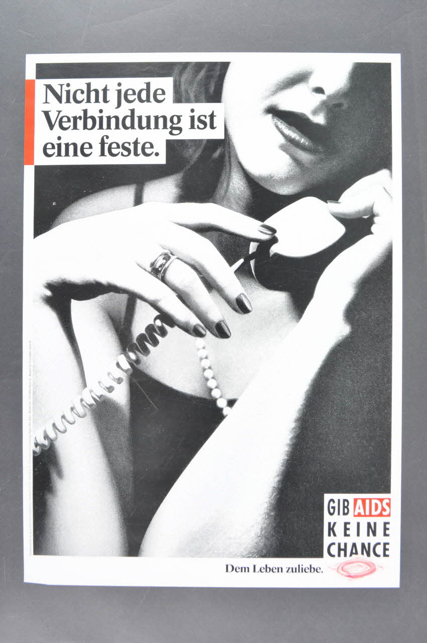 affiche "Nicht jede Verbindung ist eine feste" (Toute relation n'est pas durable) 2005.47.262 Photo Mucem