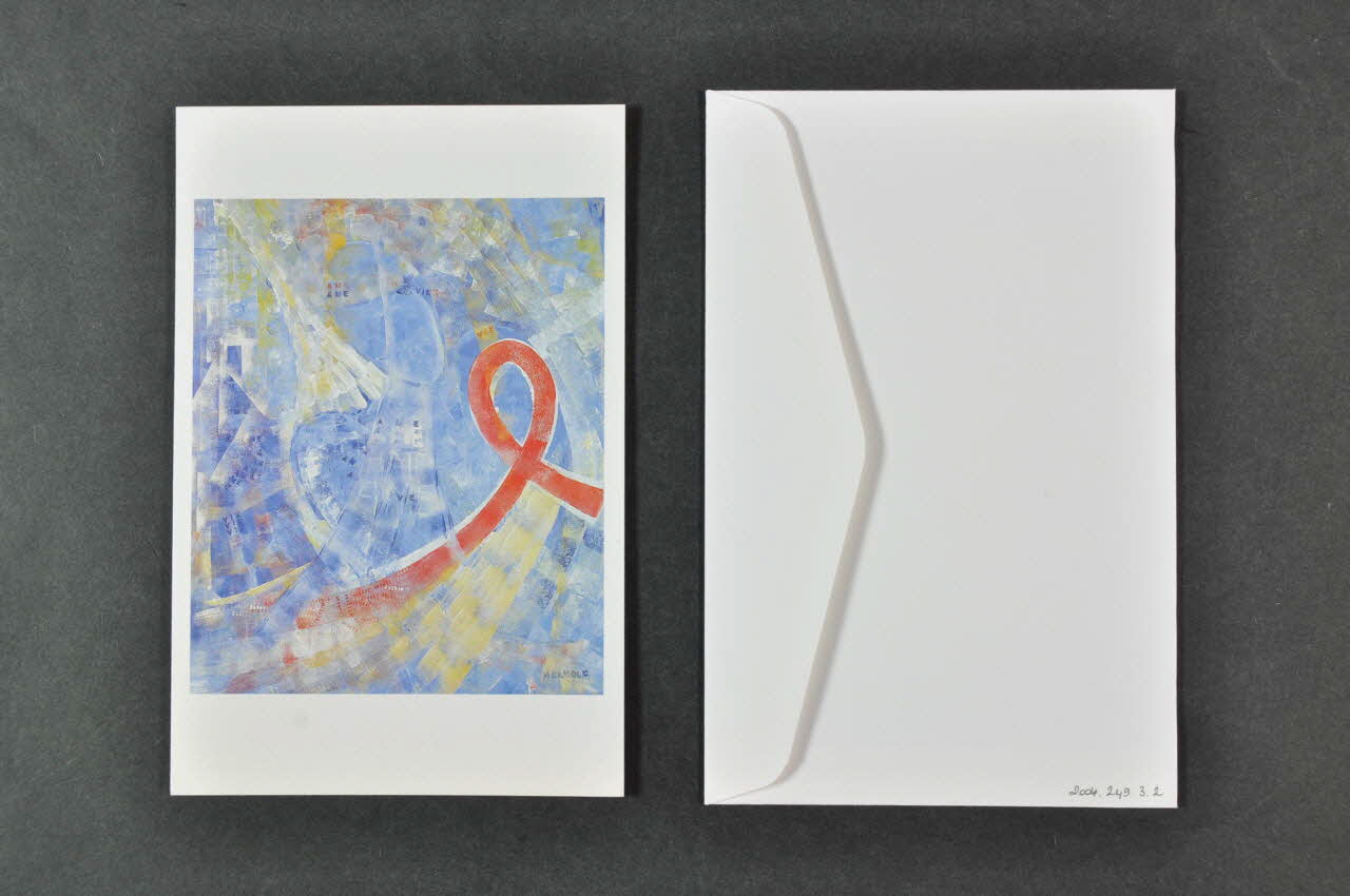 Plateforme Prévention Sida carte postale "Une nuit pour la vie" Belgique 2004 2004.249.3.1-2 Photo Mucem