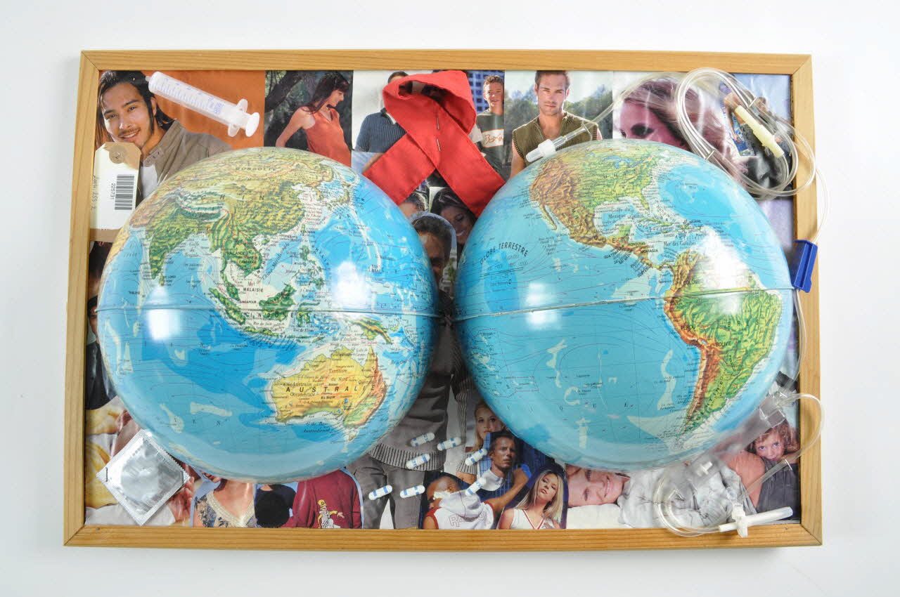 Paio Du Perche Sarthois tableau Le monde et le sida" Pays de la Loire, France 2004 2004.253.2 Photo Mucem