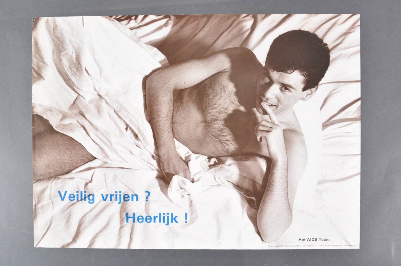 affiche "Veilig vrijen ? Heerlijk !" (Faire l'amour ? Délicieusement) 2005.47.273 Photo Mucem