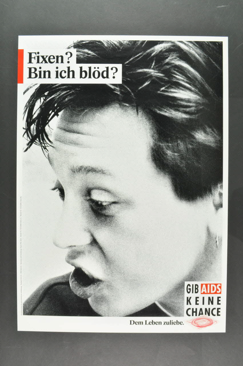 affiche "Fixen ? Bin ich blöd ?" (se shooter ?  Suis-je stupide ?) 2005.47.281 Photo Mucem