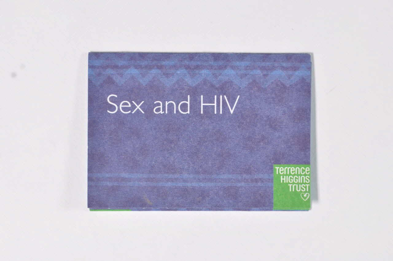 Terrence Higgins Trust Gb Dépliant Dépliant "Sex and HIV" (Sexe et VIH) Grande Bretagne 2002 2003.41.31 Photo Mucem