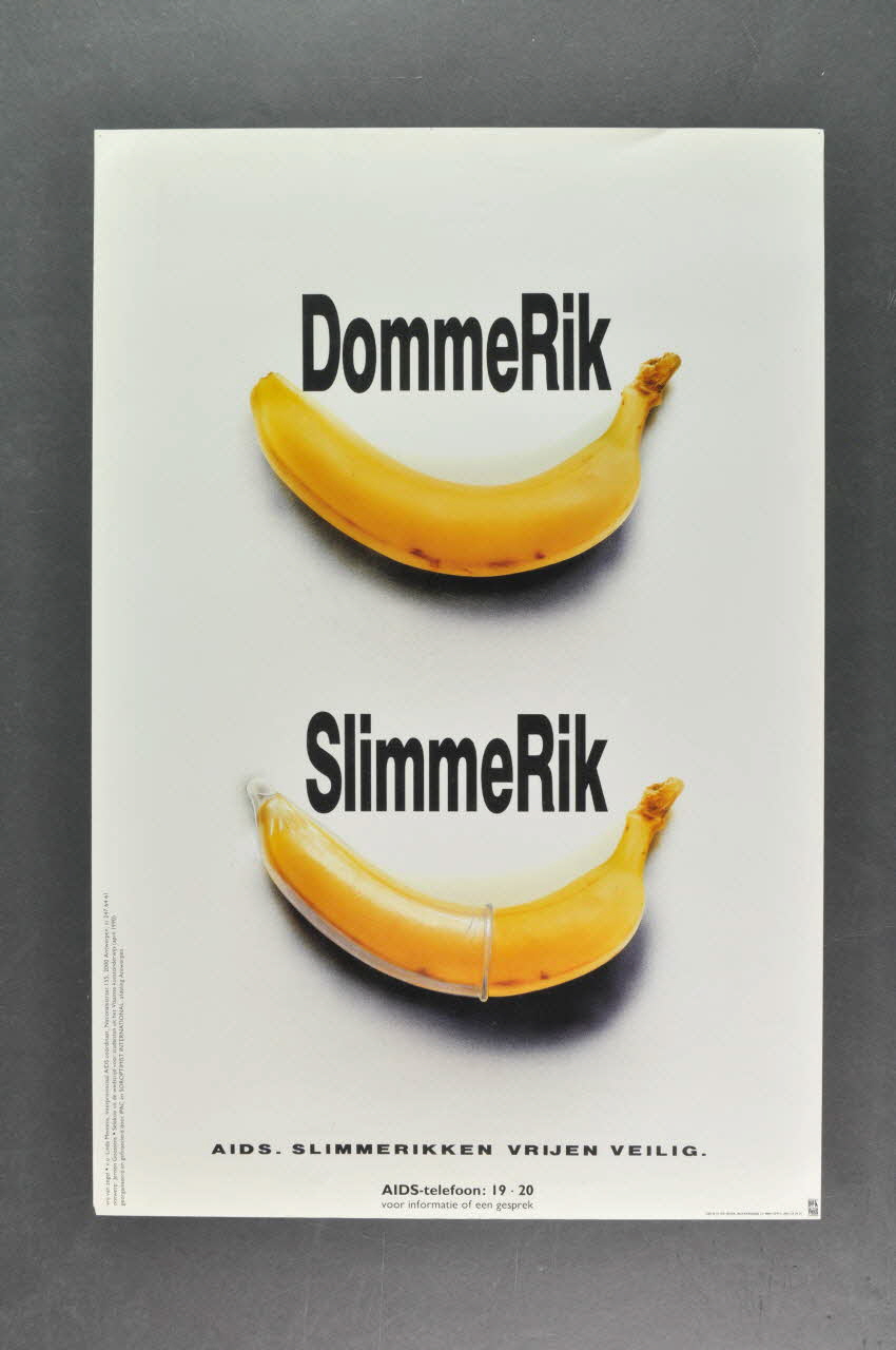 affiche "DommeRike / SlimmerRik" (Avec risque / Sans risque) 2005.47.292 Photo Mucem