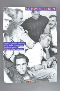 affiche "Schwul leben" (Vivre homosexuel) 2005.47.294 Photo Mucem