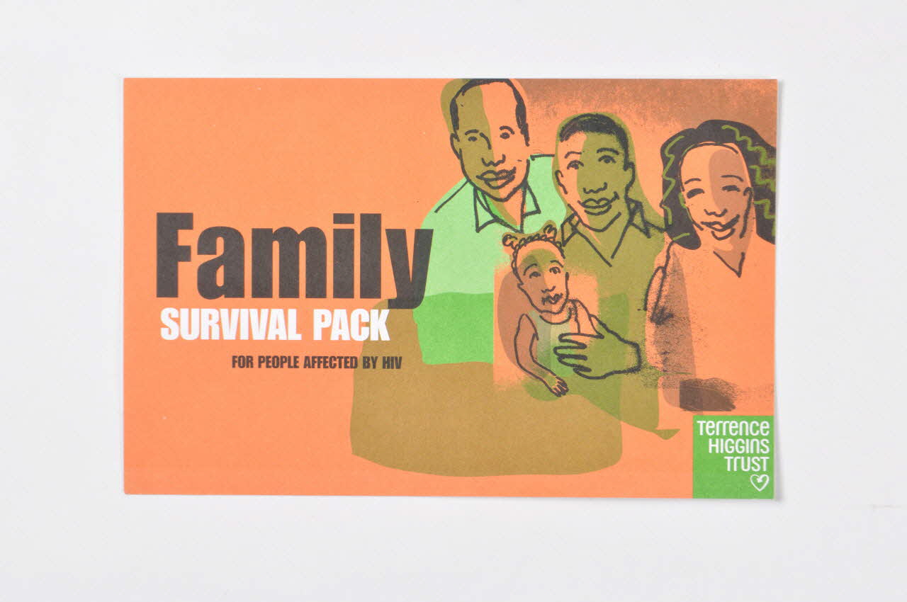 Terrence Higgins Trust Gb carte "Family survival pack for people affected by HIV"  Carte de couverture (Paquet de survie familial pour les personnes affectées par le VIH) Grande Bretagne 2002/5 2003.41.40.2 Photo Mucem