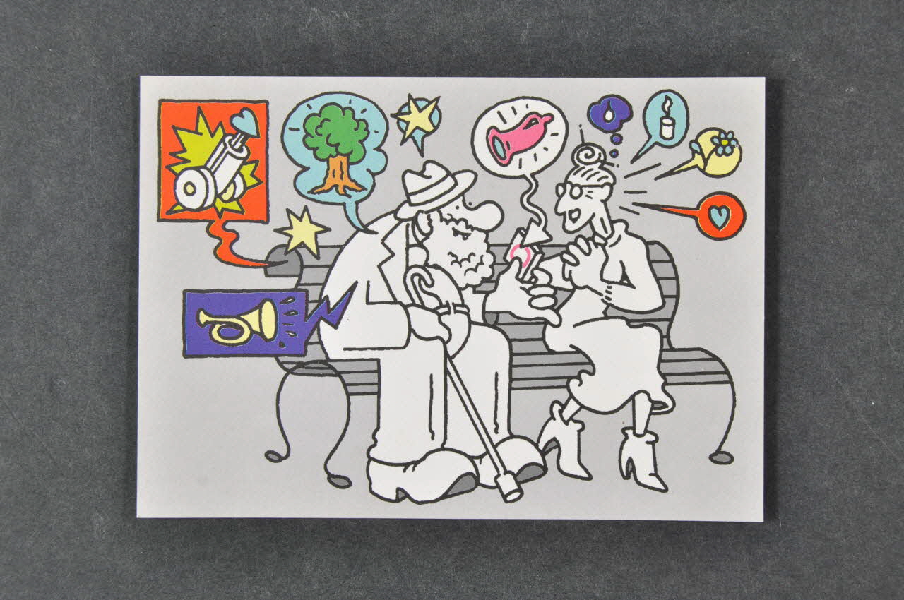 Groupe Sida Genève carte postale "En Suisse, deux personnes par jour apprennent leur séropositivité" Lorraine, France 2004 2004.254.4 Photo Mucem