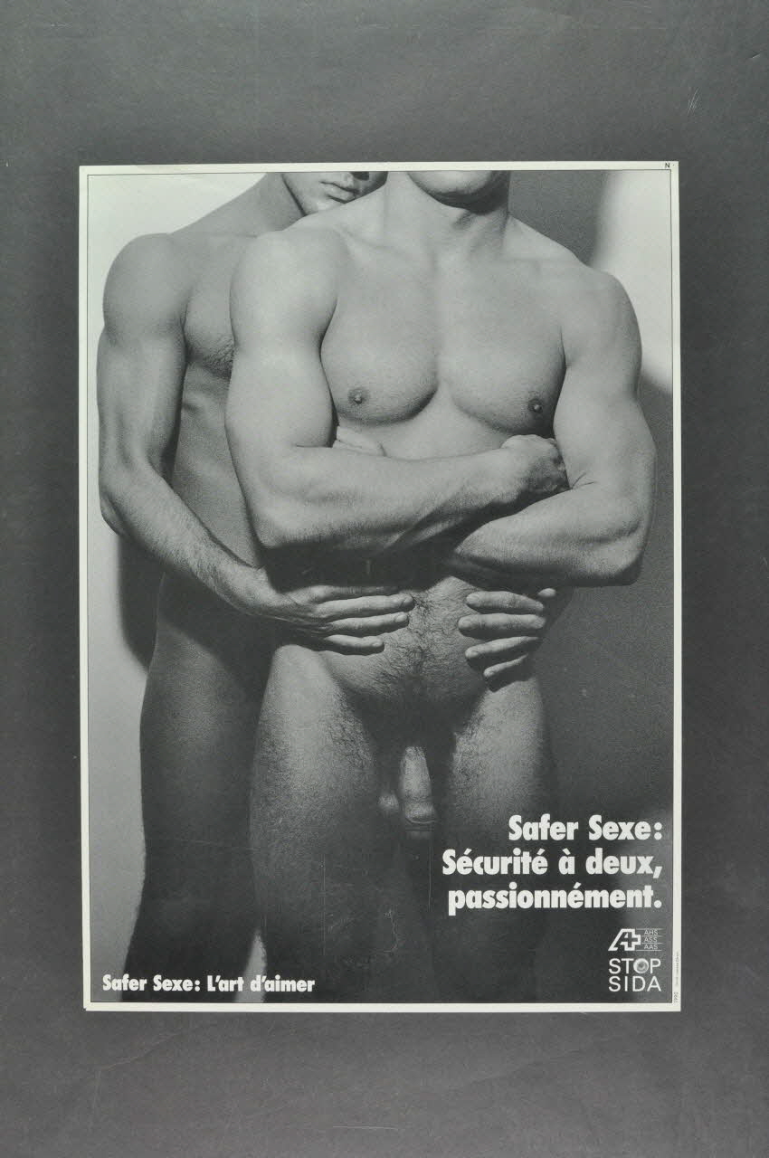 Aids-Hilfe Schweiz affiche "Safer sexe : sécurité à deux, passionnément" Lorraine, France 1990 2005.47.309 Photo Mucem