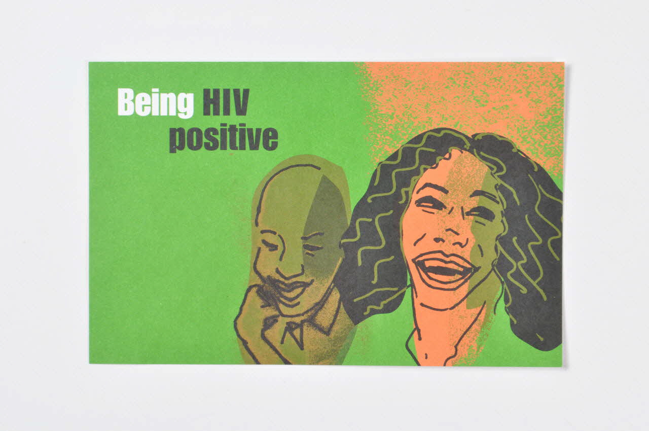 Terrence Higgins Trust Gb carte postale "Family survival pack for people affected by HIV"  Being HIV positive (Etre séropositif) Grande Bretagne 2002/5 2003.41.41 Photo Mucem