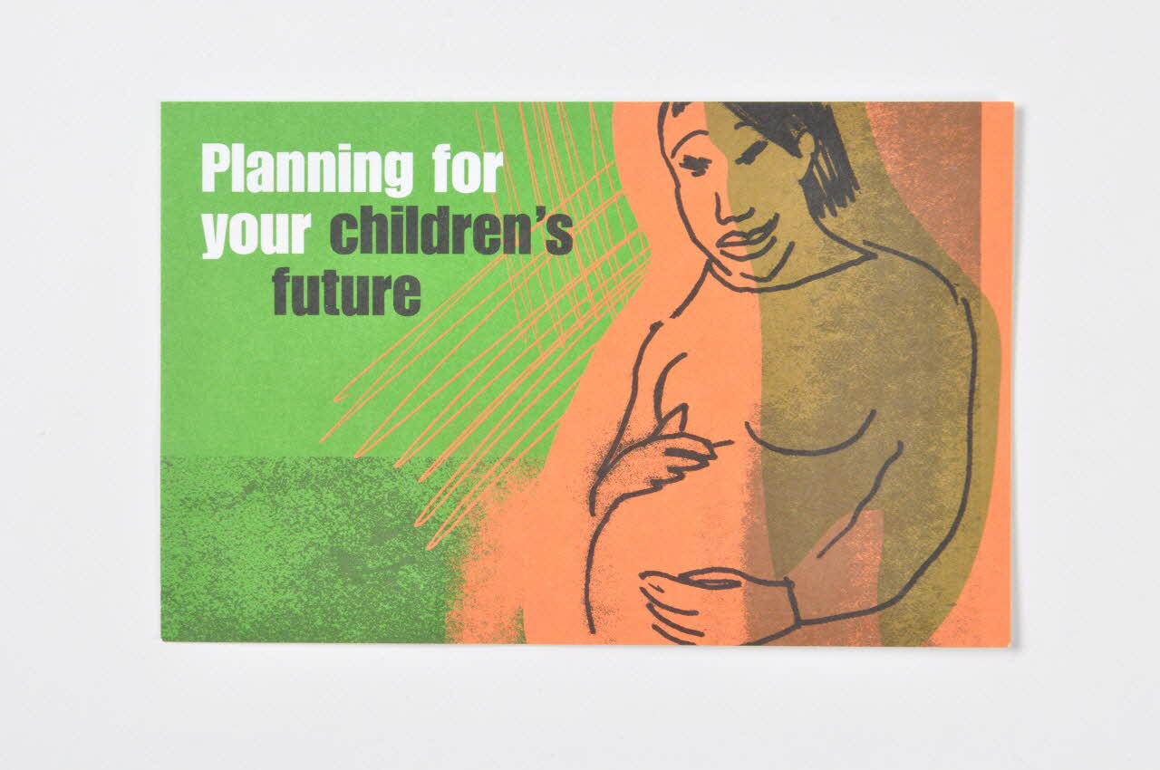 Terrence Higgins Trust Gb carte "Family survival pack for people affected by HIV" / "Planning for your children's future" (Faire des plans pour le futur de vos enfants) Grande Bretagne 2002/5 2003.41.49 Photo Mucem