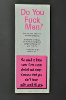 18 Th Street Service Dépliant "Do you fuck men ?" (Baisez vous les hommes ?) USA 1990 2005.47.47 Photo Mucem