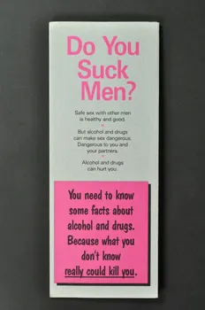 18 Th Street Service Dépliant "Do you suck men" (Sucez-vous des hommes ?) USA 1990 2005.47.49 Photo Mucem