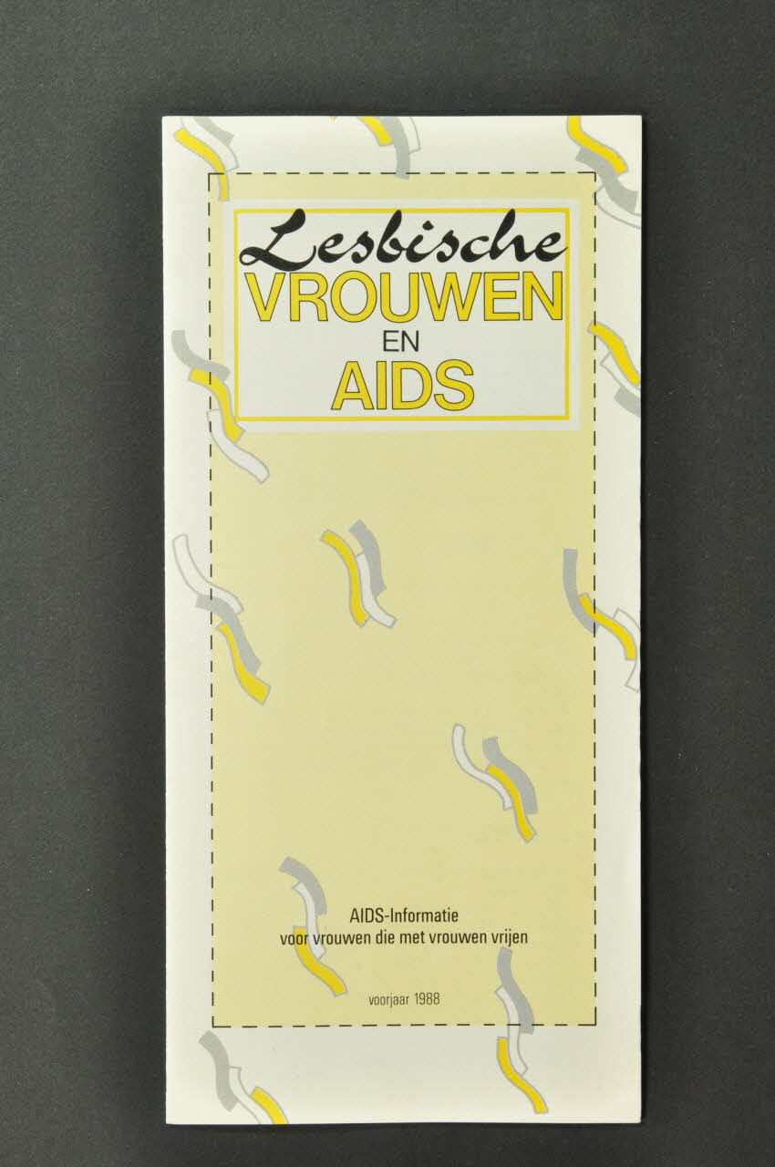 Platform Vrouwen En Aids Dépliant "Lesbische vrouwen en AIDS" (Femmes lesbiennes et Sida) Pays-Bas 1988 2005.47.53  Photo Mucem