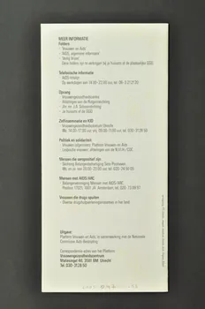Platform Vrouwen En Aids Dépliant "Lesbische vrouwen en AIDS" (Femmes lesbiennes et Sida) Pays-Bas 1988 2005.47.53  Photo Mucem