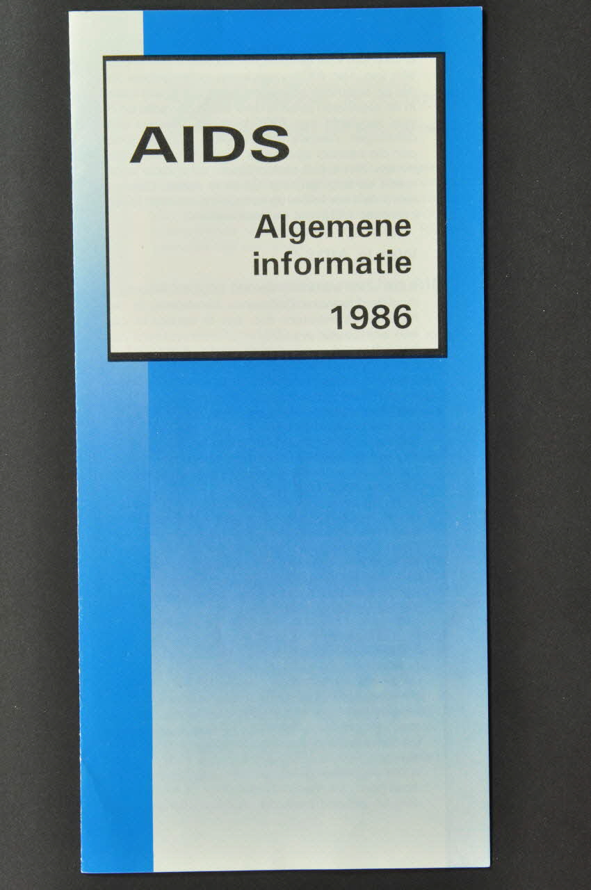 Soa Stichting Dépliant "AIDS. Algemene informatie" (Quelques informations sur le sida) Pays-Bas 1986 2005.47.54 Photo Mucem