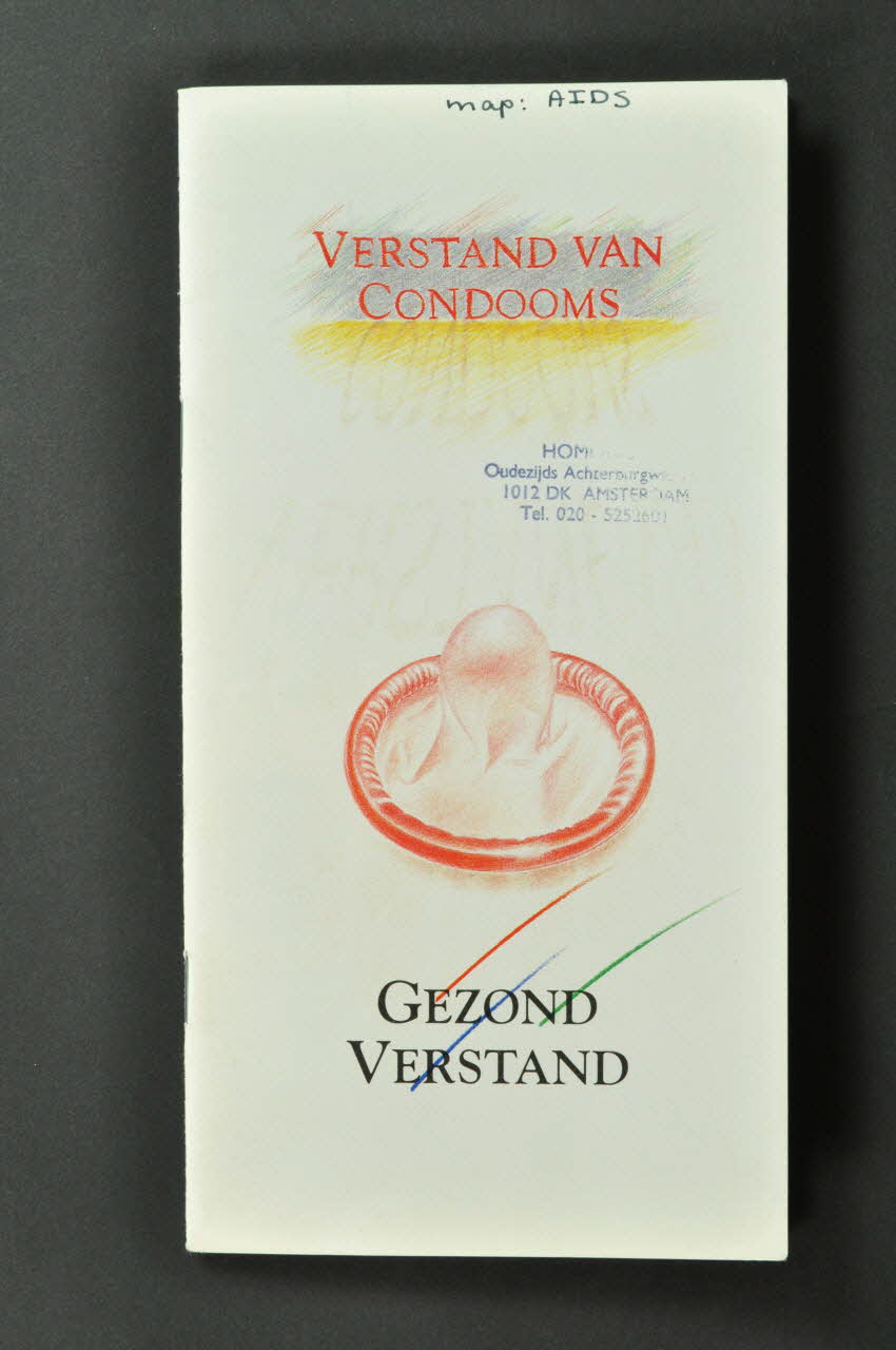 Soa Stichting - Utrecht BROCHURE "Verstand van condoms" (Information sur les préservatifs) Pays-Bas 1992 2005.47.56 Photo Mucem