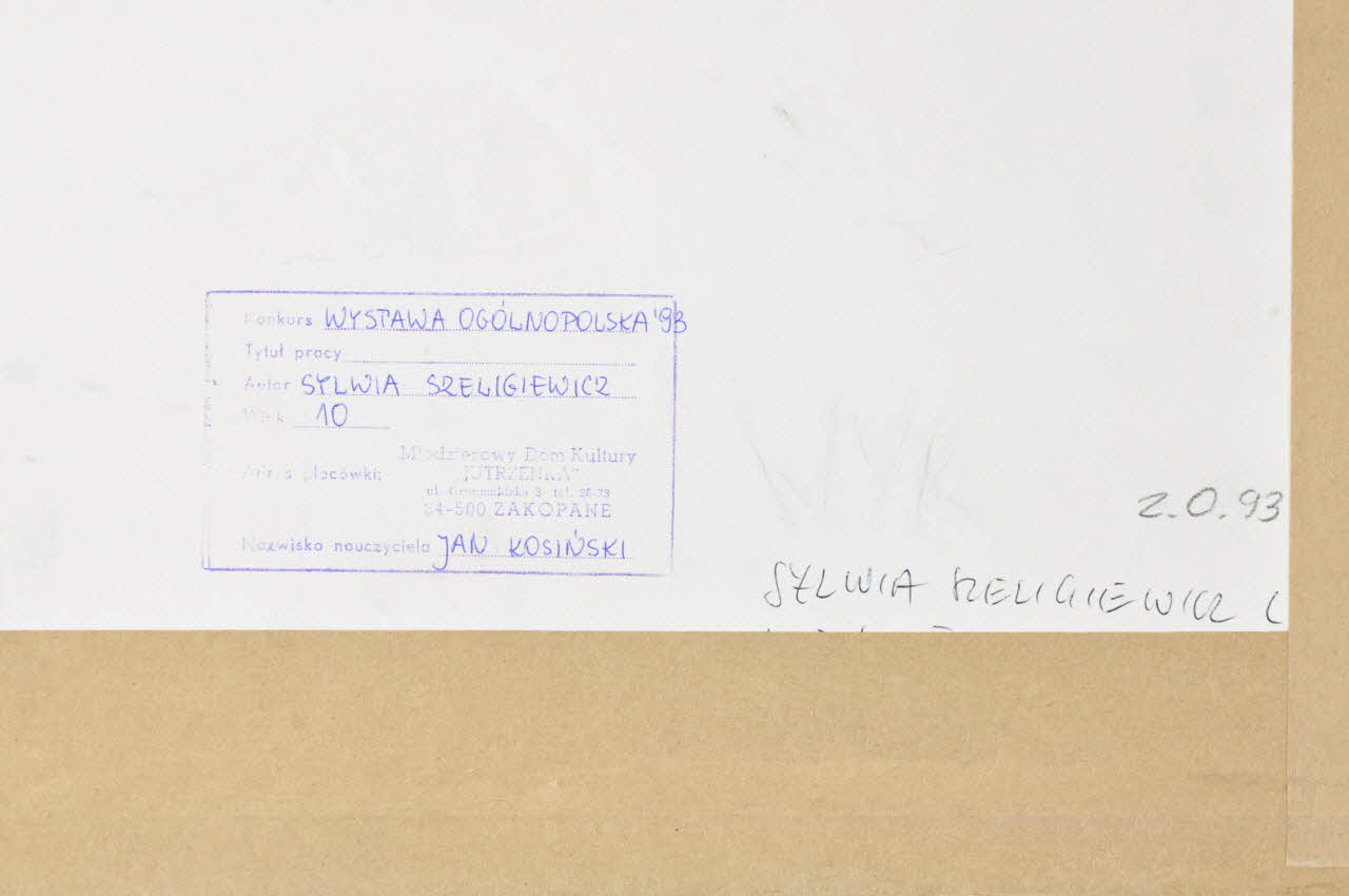 Sylvia Szeligiewicz peinture sous verre Kolednicy (quêteurs de Noël) Petite Pologne, Pologne 1993 2004.261.4  Photo Mucem