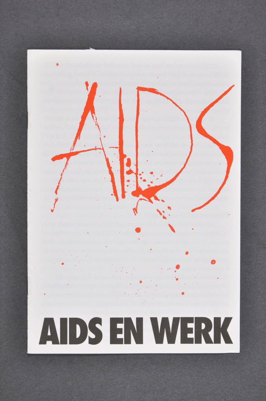 Nationale Commissie Aids-Bestrijding BROCHURE "AIds en werk" (Sida et travail) Pays-Bas 1988 2005.47.74 Photo Mucem