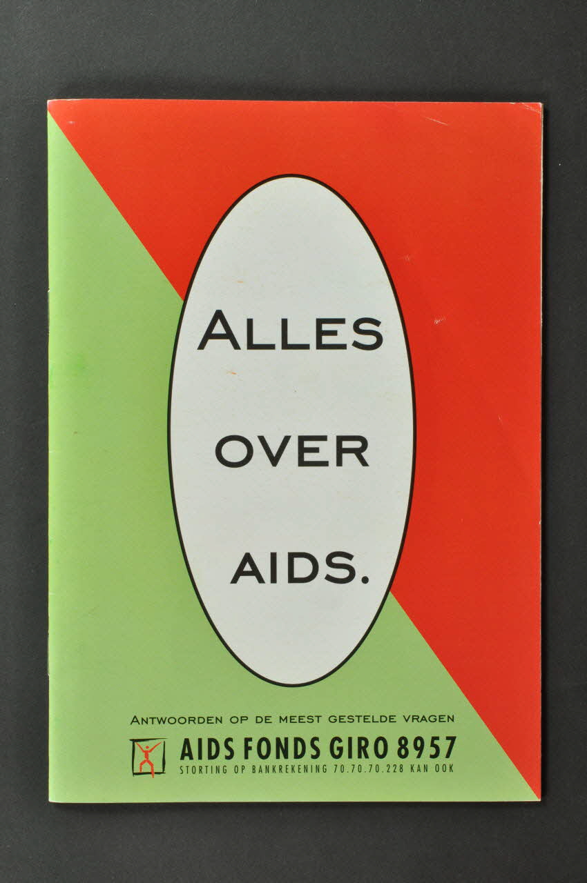 Stichting Aids Fonds BROCHURE "Alles over AIDS" (Tout sur le sida) Pays-Bas 1997/9 2005.47.79 Photo Mucem