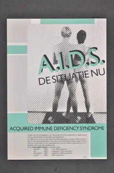 Gezondheids Voorlichting En Opvoeding Dépliant "AIDS. De situatie nu" (Le sida. Situation actuelle) Pays-Bas 1984 2005.47.84 Photo Mucem