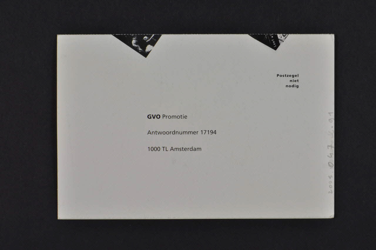 Stuurgroep Aidspreventie Homo's Carte postale double "Leef wild. Vrij veilig" (Vie sauvage. safe sex) Pays-Bas 1992 2005.47.91 Photo Mucem