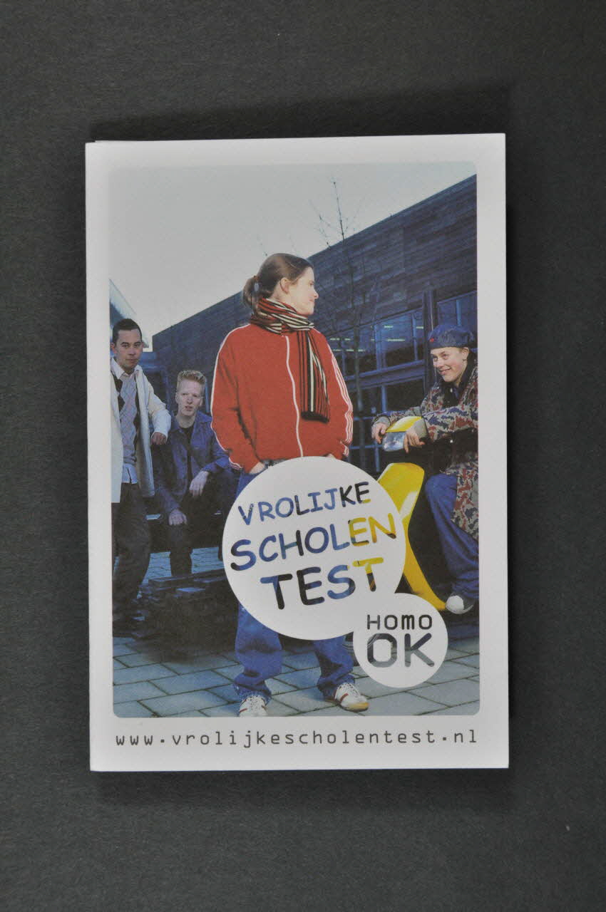 Dépliant " Vrolijke scholen test" (traduire) 2005.48.2 Photo Mucem