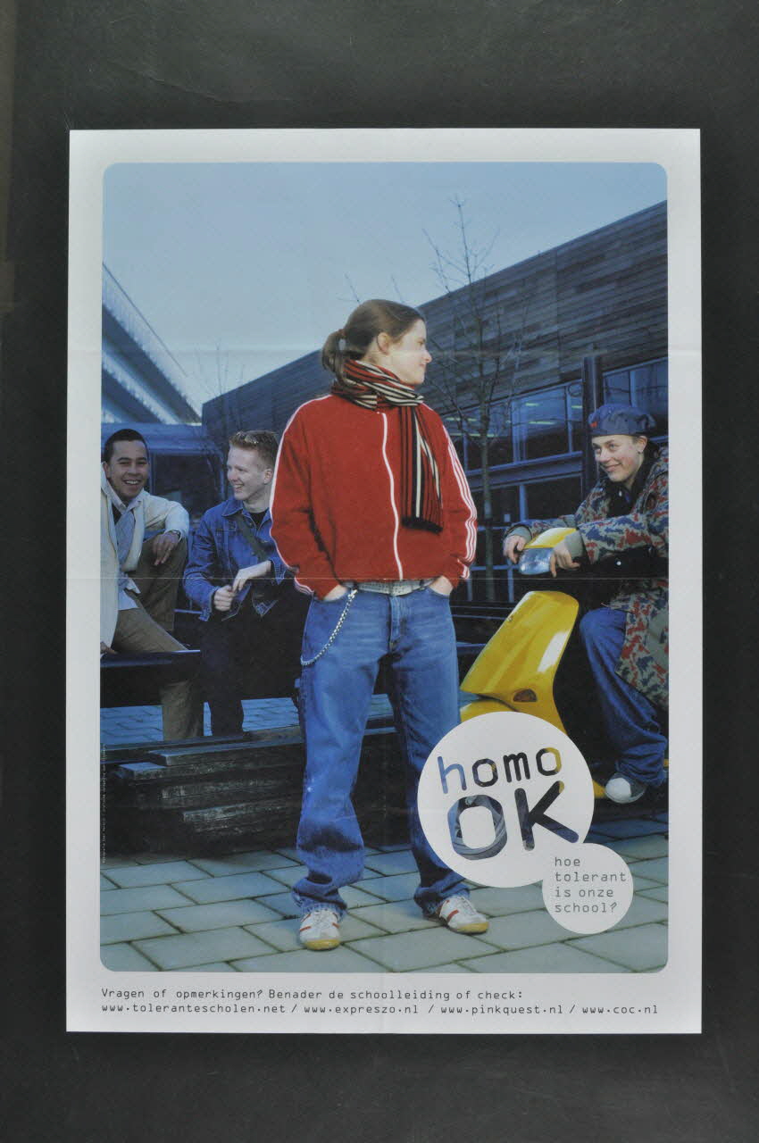 affiche "Homo OK. Hoe tolerant is onze school ?" 2005.48.3 Photo Mucem