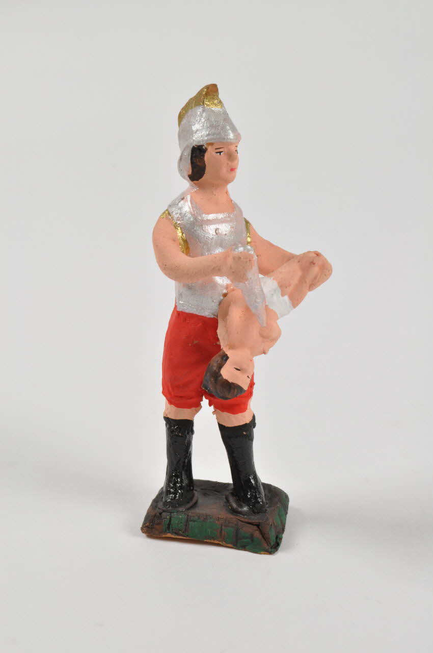 Anonyme figurine de crèche soldat du roi Hérode Campanie, Italie 2004 2004.282.3 Photo Mucem